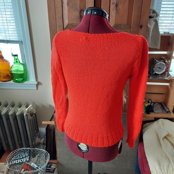 Christmas Sweater and Scarf Handcrafted Red Green Hold Small - Picture 5 of 10